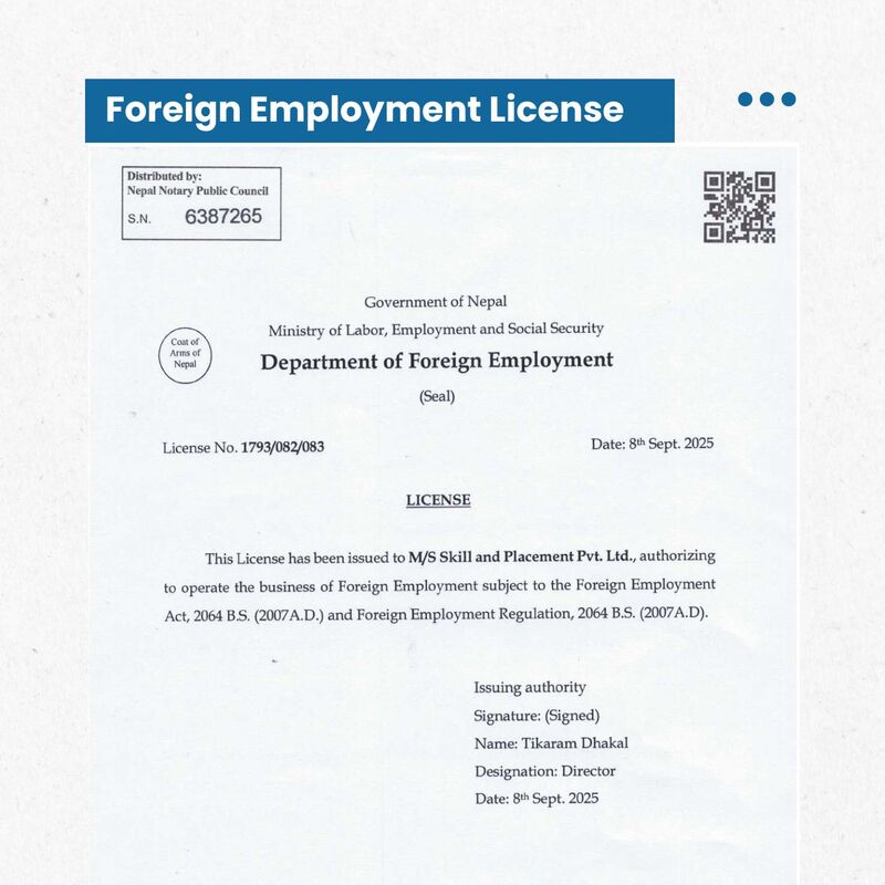 Foreign Employment License